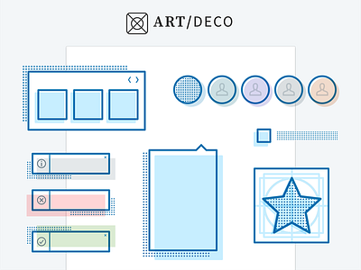 Art Deco art deco components craft design system icons linkedin patterns sketch symbols