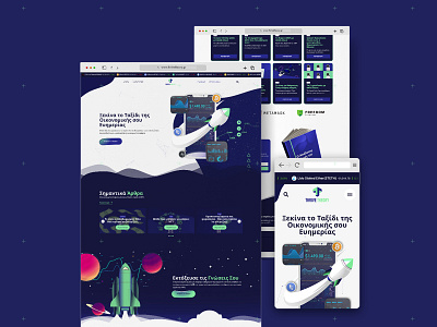 Website Design: Crypto & Nft's Blog branding graphic design ui web design