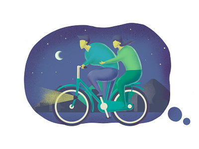 Cycling illustration procreate