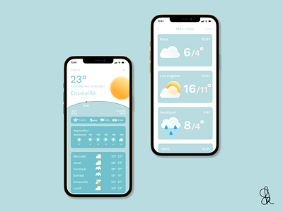 ☀️Meteo app app communication design illustration ui uiux ux vector weather app