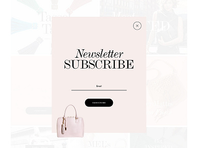 Mel Boteri Newsletter Pop-Up branding shopify typograpy web design