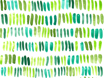 Dashes green handmade illustration pattern watercolor