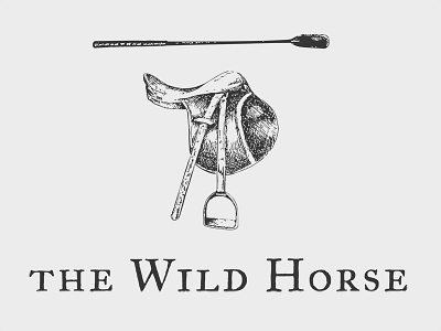 Wildhorselogo3 crop drawing etch horse logo saddle sketch wild