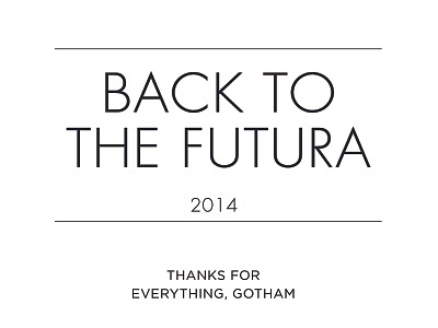 Back To The Futura 2014 font futura rebound