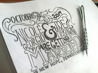 Save The Date Lettering