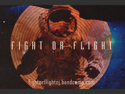 Fight or Flight Sticker astronaut illustration space spacesuit