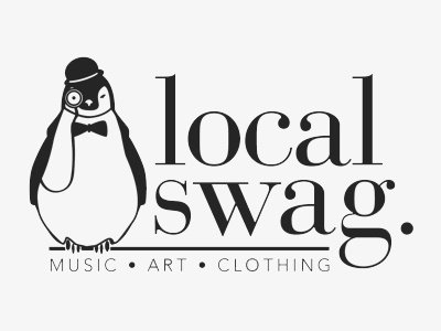 Local Swag Logo animal black logo penguin white