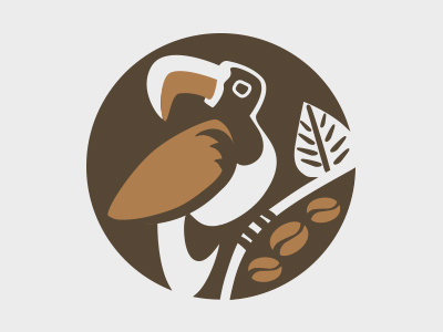 Boco Logo brown coffee icon logo panama parrot wildlife