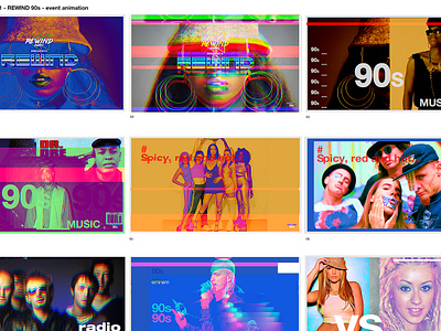 90s Parties Storyboard 90s design graphics typography