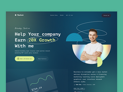 Growth marketer landing page ui