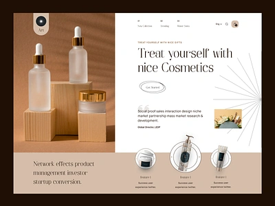 cosmetics landing page ui beauty beauty product cart cosmetics dashboard dropshipping ecommerce ecommerce app ecommerce business google landingpage mobile app packaging responsive design shopping startup trending shot 2021 uikit web webdesign