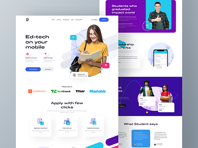 Eduhub landing page ui