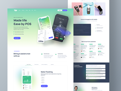 Pos landing page design ui