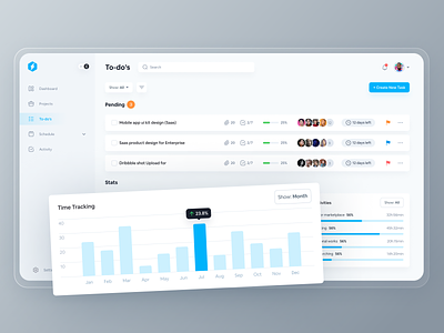 To-do list app dashboard ui app app design dashboard illustration investing startup landing page paas productivity saas template theme to-do list ux web webapp