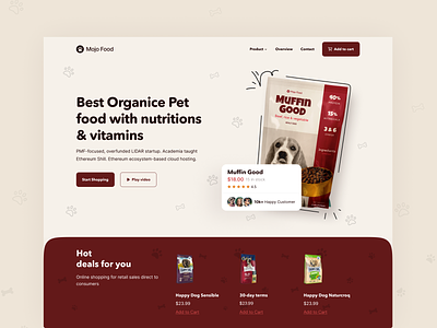 Dog food header design concept