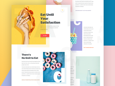 Food creative landing page design