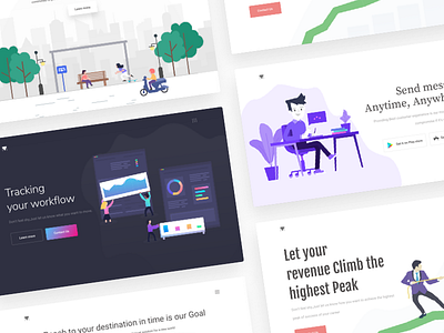 Hero header design exploration - 2 android brutal design colorful creative design dashboard exploration gradient hero header illustration ios landing page mobile app mockup modern design product trend design ui ux web web design