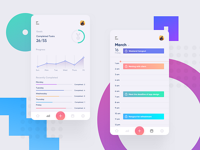 To Do App Exploration - 2 admin panel android chart colorful creative design dashboard design dribbble invite icon illustration ios logo minimal mobile app mobile app design modern productivity to do list ui ux