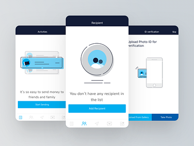 Remittance app design-1 android creative design dashboard design illustration ios ios app android app landing page logo logo design branding minimal mobile app product product design remittance app startup ui ux web design web design landing page design