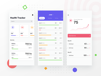 Fitness ios app design by Shourav 🔥 on Dribbble