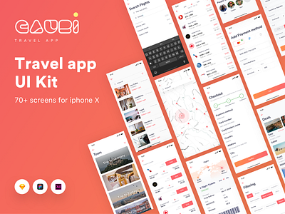 Gauri Travel iOS app UI Kit