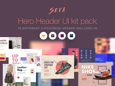 Seva header ui kit pack-1