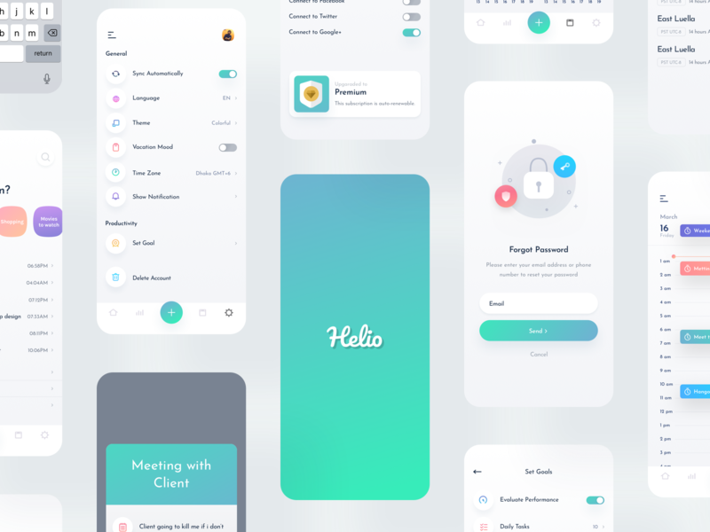 To-do list app design agency team animation interaction app android ios gradient popular icon branding logo illustration colorful ionic hybrid landing page mobile web tablet modern trendy minimal nice100 productivity responsive dashboard adminpanel to do list app ui kit pack ui8 mockup uiux