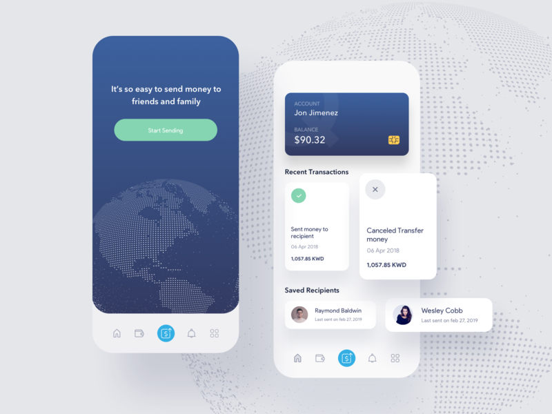 Remittance IOS app design app ui kit cards bank profile wallet clean minimal trendy design dashboard home admin panel gradient vector finance illustration landing page ios android ux ui logo branding nice 100 agency team remittance money transfer ui kit ui8 app marketing web design web page