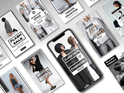 Instastory Fashion Shop app branding canvadesign design engagement graphic design icon illustration logo ui