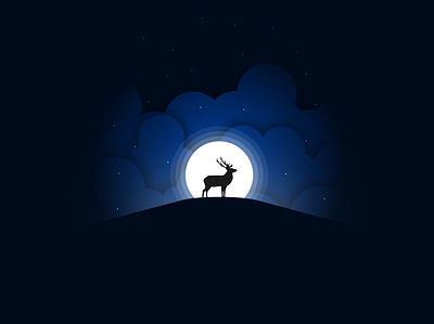 Elk Silhouette design elk illustration vector wallpaper