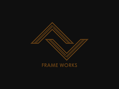 Frame Works branding design illustration logo minimal vector