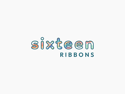 [Concept] Logo for Sixteen Ribbons branding design illustration logo logo dsign minimal vector wordmark