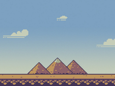 Pyramids of Egypt 8bit architectural architecture egypt illustration pixel art pixelart pyramids retro