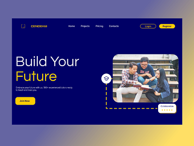 Cendekia Learning Program Landing Page education first hero landingpage website