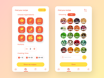 Recipe App Design 👨‍🍳 android design app app design clean design cooking design figma food app product design recipe ui ux