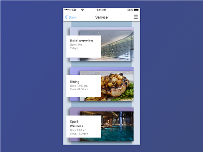 Hotel APP display app hotel layout on the go app pastel service industry shadow ui