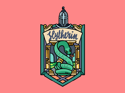 Slytherin House emblem harrypotter hogwarts illustration patch severussnape slytherin