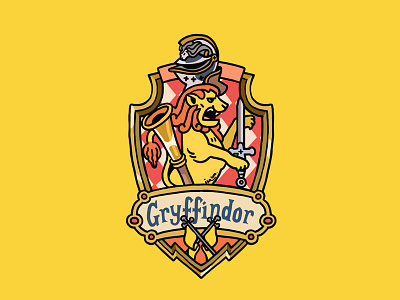 Gryffindor House emblem fire gryffindor hermonegranger hogwarts illustration lion serif