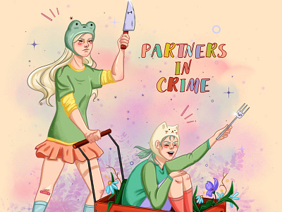 Partners in crime design graphic design illustration персонаж растровая графика