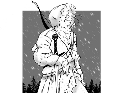 winter is coming art character comics design drawing graphic design illustration paint portrait sketch