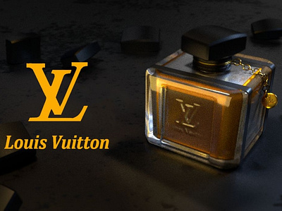 LV perfume c4d design logo