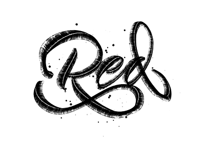 Red lettering procreate