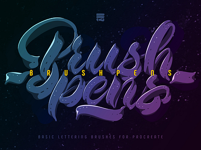 Basic lettering brushes for Procreate