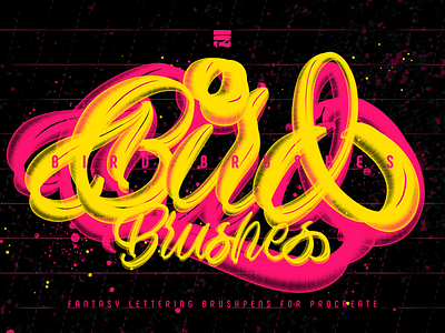 Fantasy lettering brushpens for Procreate brush lettering procreate