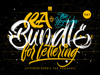 Lettering Bundle for Procreate brush lettering procreate