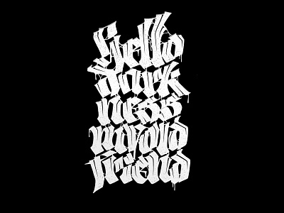 Hello Darkness My Old Friend. Lettering graphic design hand lettering illustration latin lettering procreate typography