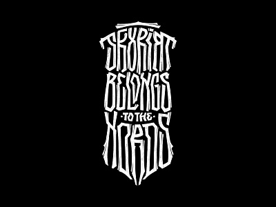 Skyrim Belongs To The Nords. Lettering illustration latin lettering procreate skyrim type design