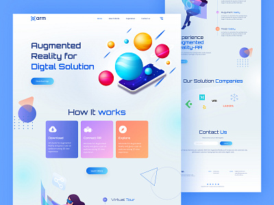 arm - Augmented Reality Landing page Design