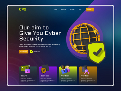 Cyber Security Consulting Service Landing Page branding creativepeoples cyber cybersecurity design encryption graphic design hacker illustration landing page privacy protection security typography ui uiux vpn web web design web ui