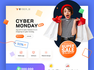 Cyber Monday 2021 - Landing Page cpdesign creativepeoples cyber cyber monday deals discount landing page promotion sales web